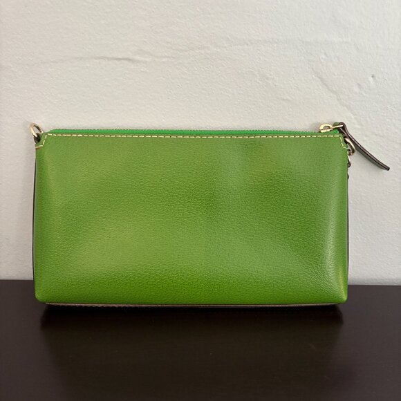 Kate Spade Wellesley Byrd Green Leather Gold Chain Shoulder Mini Bag - Picture 3 of 9